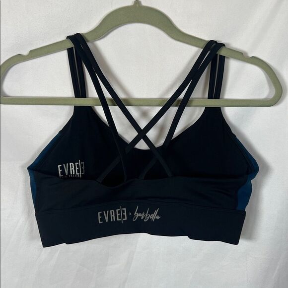 EVREE Barbella Sports Bra Black and Blue size M - Picture 2 of 3